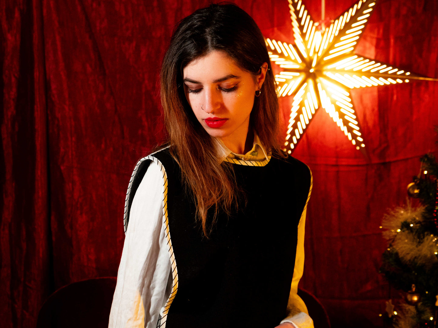 Kötött grisea kétoldalú mellény