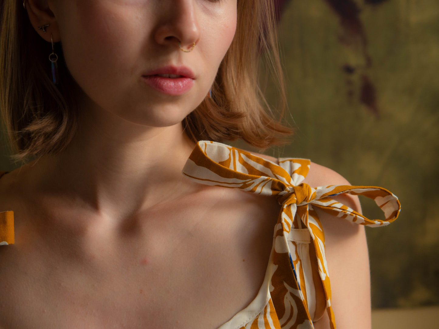 Sárga vadvirágos corset