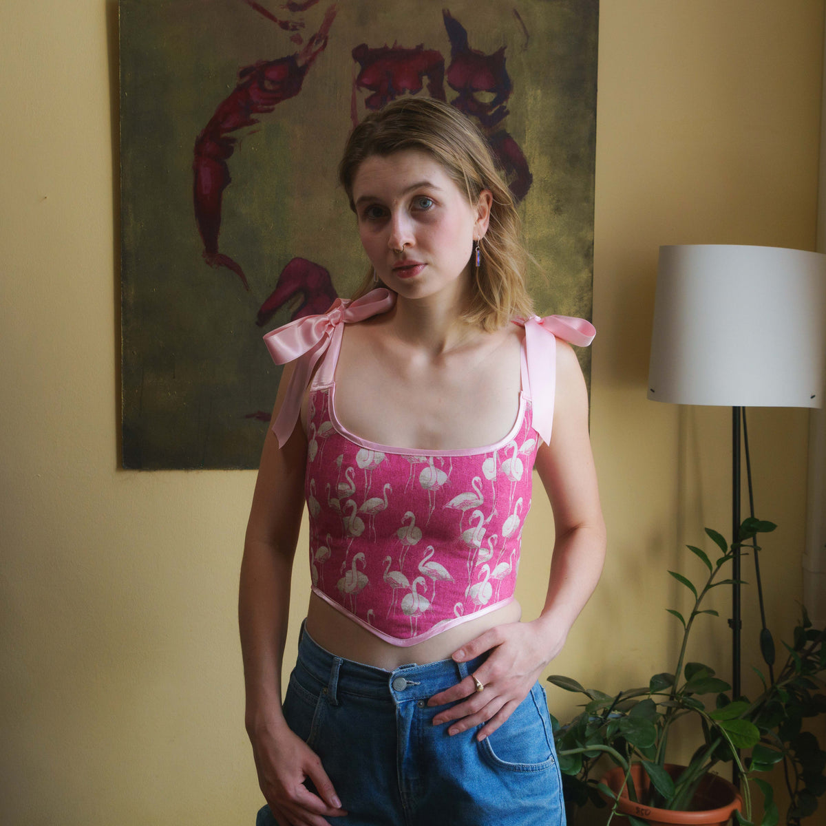 Flamingós corset
