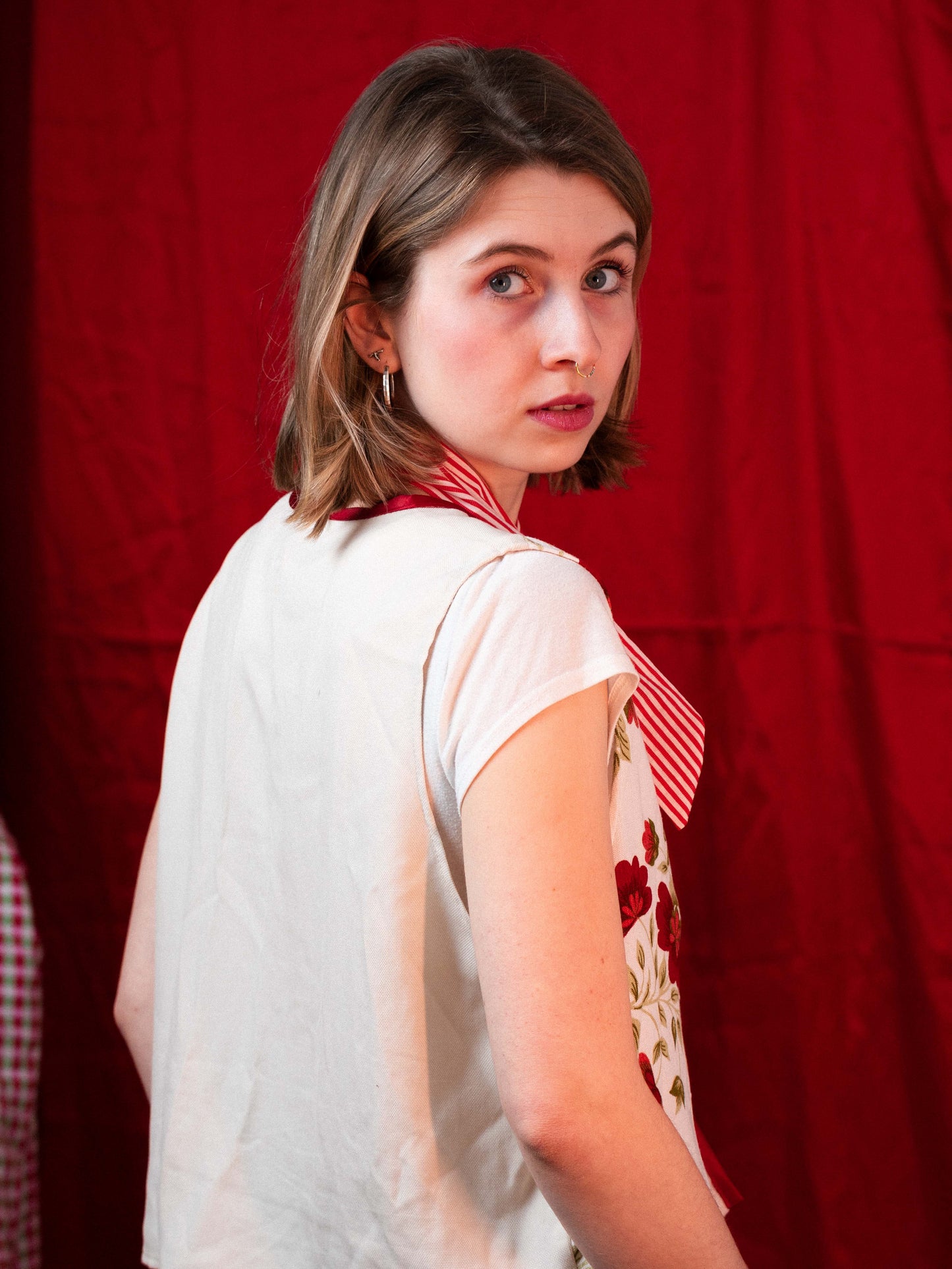 Rózsás felső/mellény