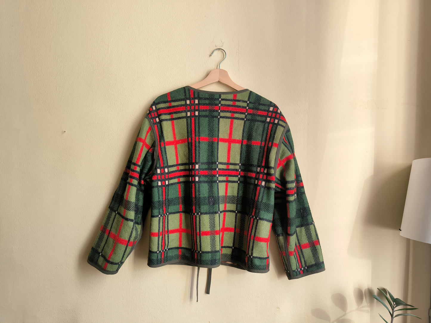 Kockás/párducos kétoldalú kardigán