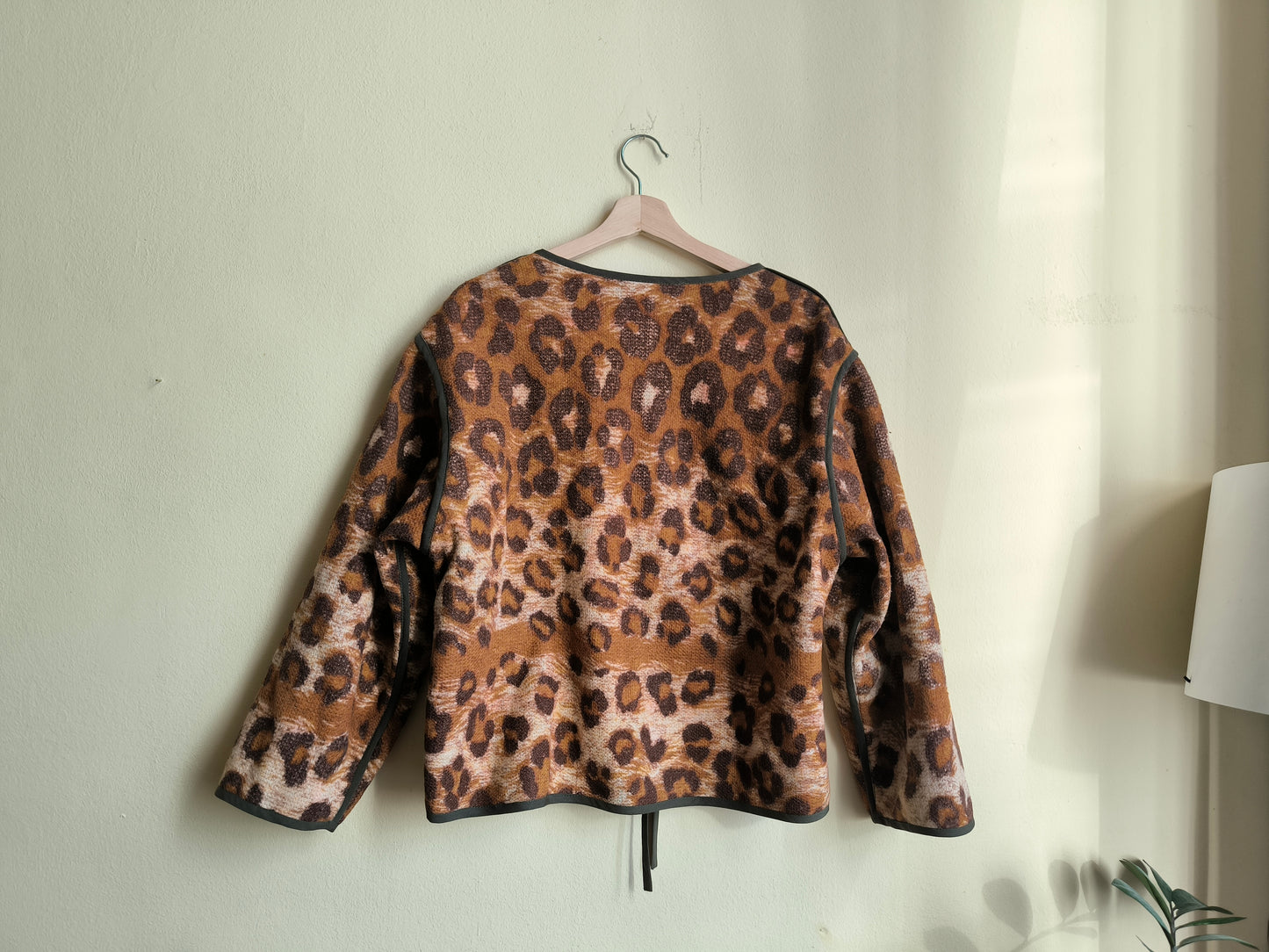 Kockás/párducos kétoldalú kardigán